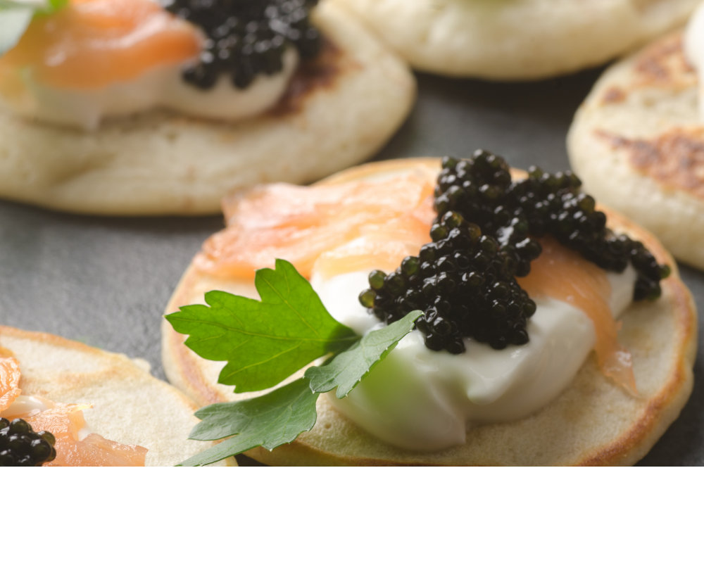 BUCKWHEAT BLINI WITH CAVIAR Bond Caviar