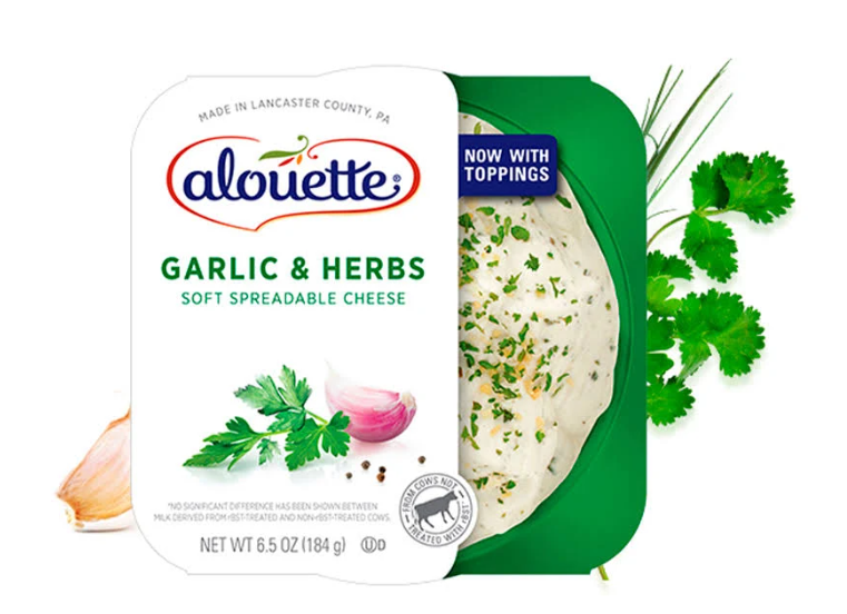 Alouette Spreadable Garlic &amp; Herb Soft Cheese - 6.5 Oz.
