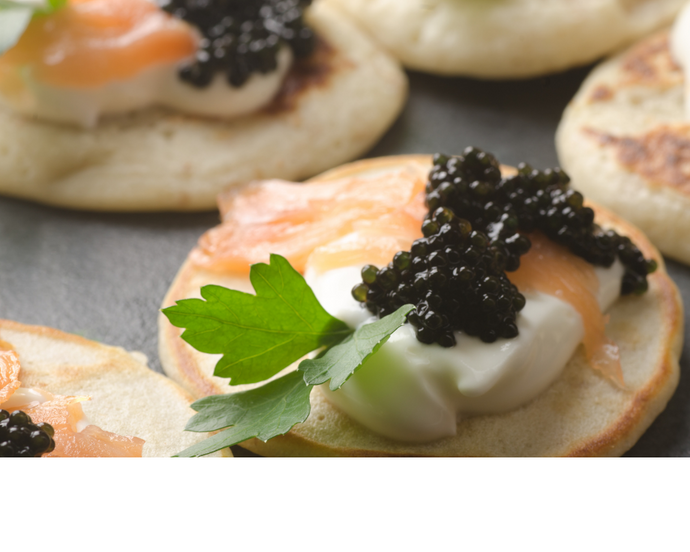 BUCKWHEAT BLINI WITH CAVIAR