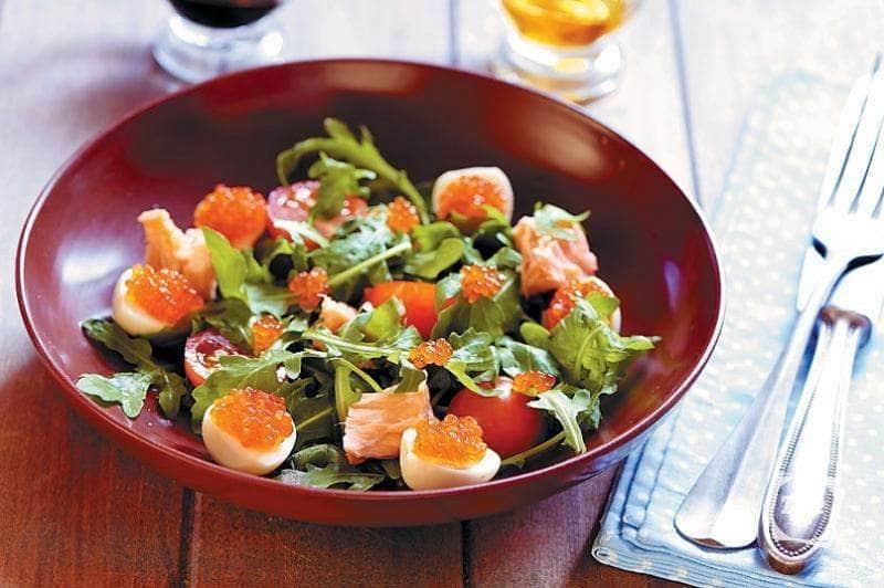 Caesar Salad With A Salmon Twist