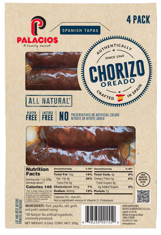 Palacios 4 Pack Chorizo 6.5 Oz