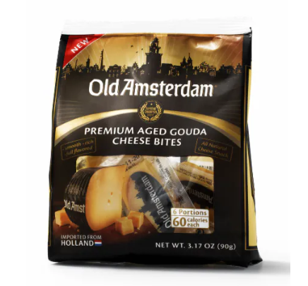 Old Amsterdam Premium Aged Gouda Cheese Bites 3.17 oz